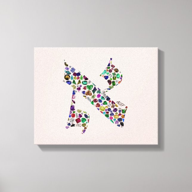 Hebrew Brev ALEF Canvastryck (Framsida)