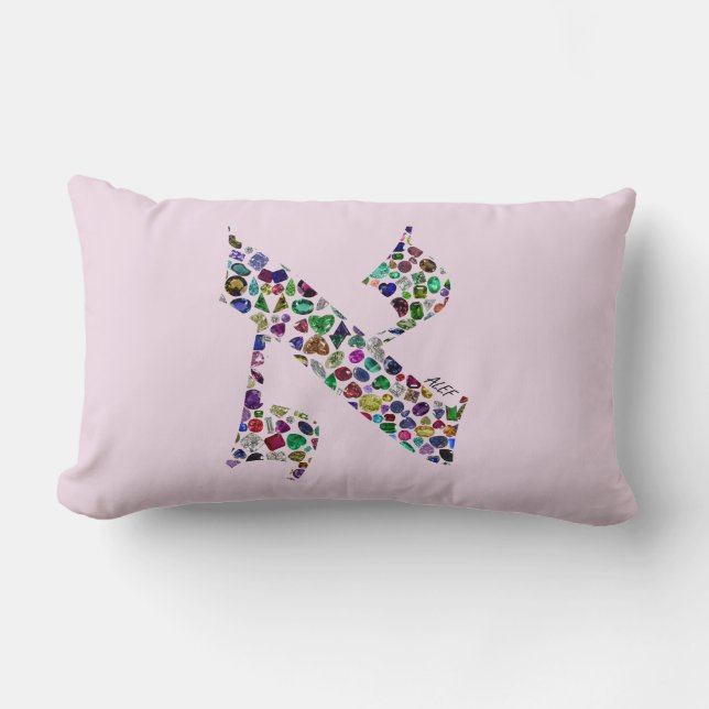 Hebrew Brev ALEF Lumbarkudde (Framsida)