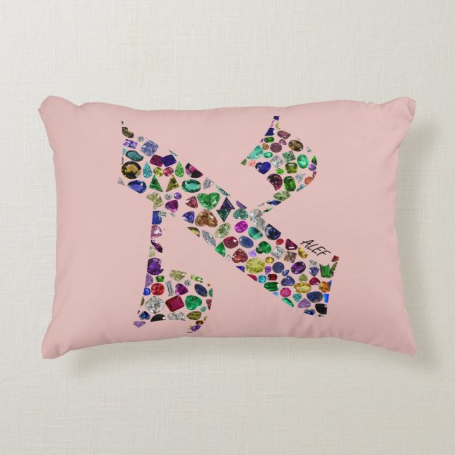 Hebrew Brev ALEF Prydnadskudde (Framsidan)