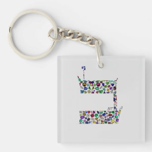 Hebrew Brev BET tillverkat av Gemstones