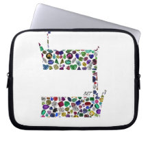 Hebrew Brev BET tillverkat av Gemstones