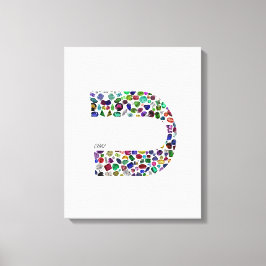 Hebrew Brev 'CHAF' Canvastryck