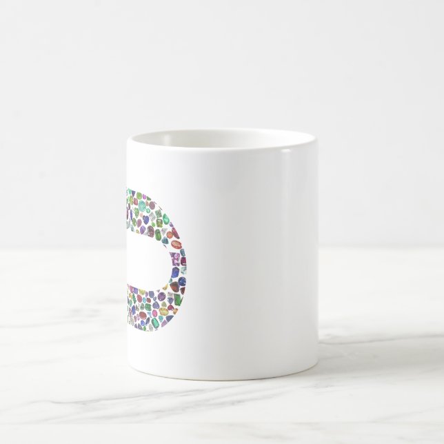 Hebrew Brev "CHAF" tillverkad med grammofoner i he Magisk Mugg (Center)