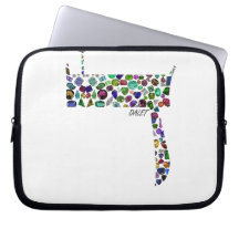 Hebrew Brev DALET tillverkat av Gemstones