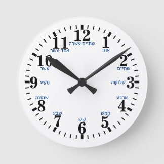 Hebrew Brev Numbers Rund Klocka