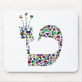 Hebrew Brev "TET" tillverkad med diamanter Musmatta