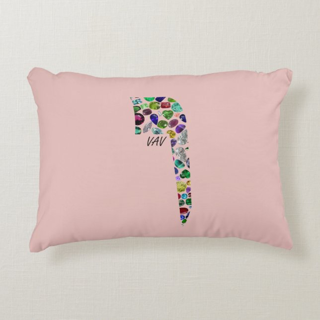 Hebrew Brev VAV Prydnadskudde (Framsidan)