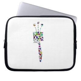 Hebrew Brev ZAIN tillverkad med Gemstones Laptop Fodral