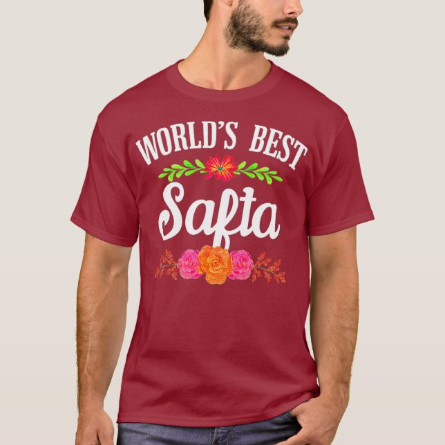 Hebrew Grandma T World Best Safta Shirt (Framsida)