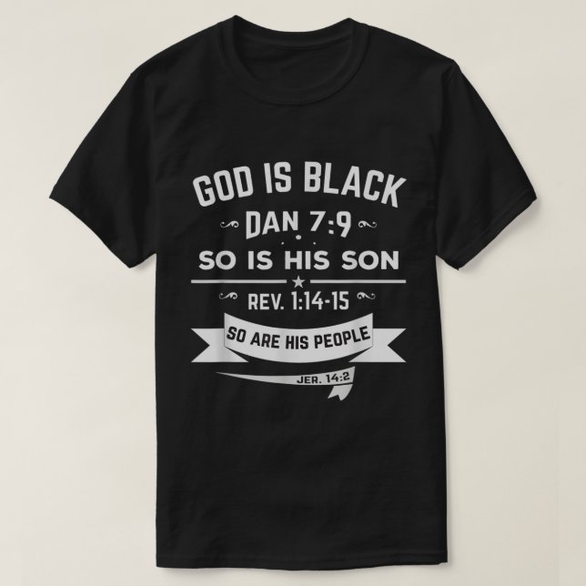 Hebrew Israelite Clothing God is Black Womens Mens T Shirt (Design framsida)