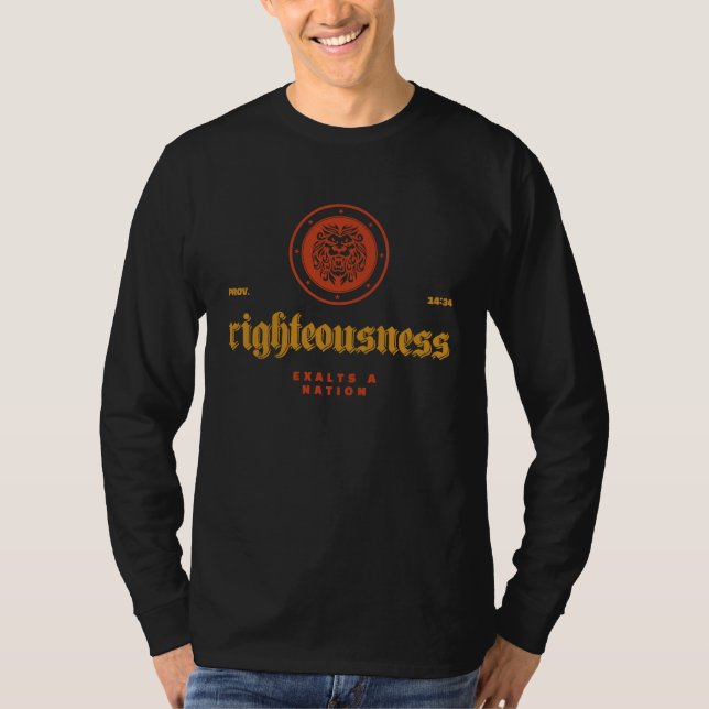 Hebrew Israelite Clothing Righteousness Lion of Ju T Shirt (Framsida)