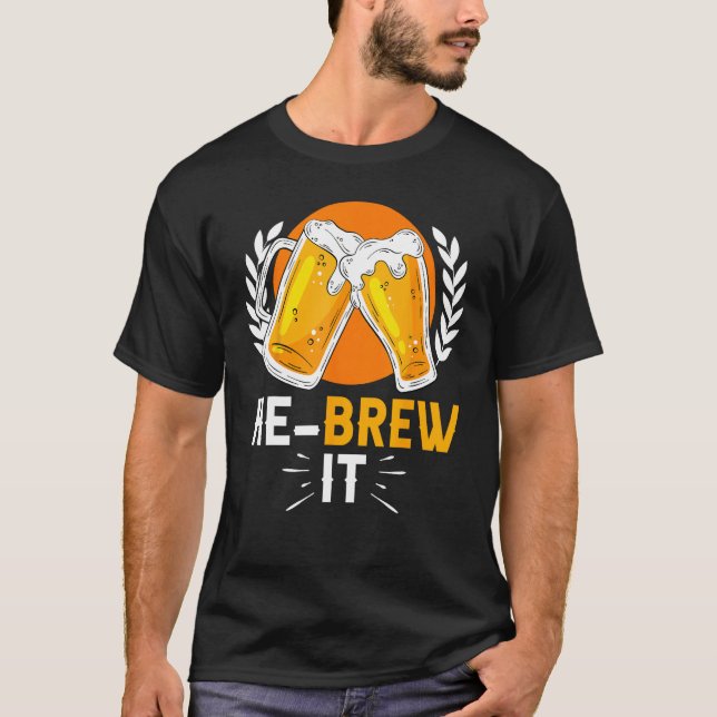 Hebrew Jewish Israelite Beer He Brew It T Shirt (Framsida)