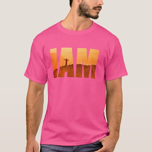 Hebrew Namn of GOD IAM Yahweh Christian Faith Jesu T Shirt (Framsida)