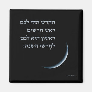 Hebrew Rosh Chodesh New Måne Torah Quote Exodus 1 Magnet