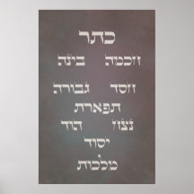 Hebrew Sefirot - Livets träd - Mörk Bakgrund Po