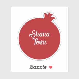 Hebrew Shana Tova och Apple Klistermärken
