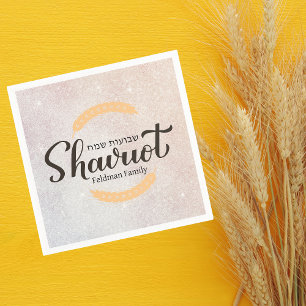 Hebrew Shavuot Jewish Helgdag Pappersservett