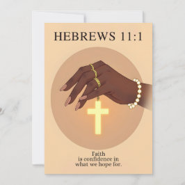 Hebrews 11:1 Faith Confidence Scripture Art Julkort