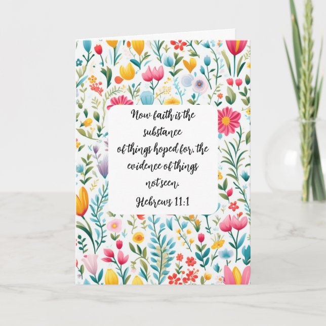 Hebrews 11:1 Greeting Card Kort (Framsida)