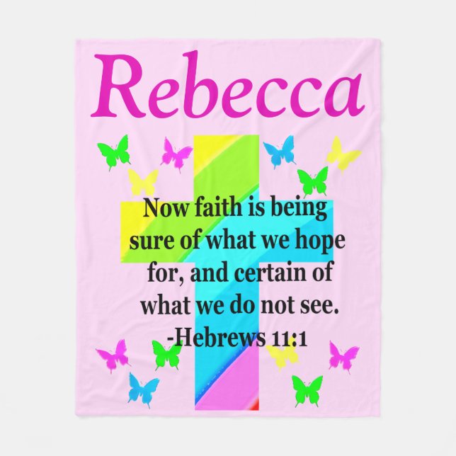 HEBREWS 11:1 PERSONLIG FLEECE BLANKET (Framsidan)