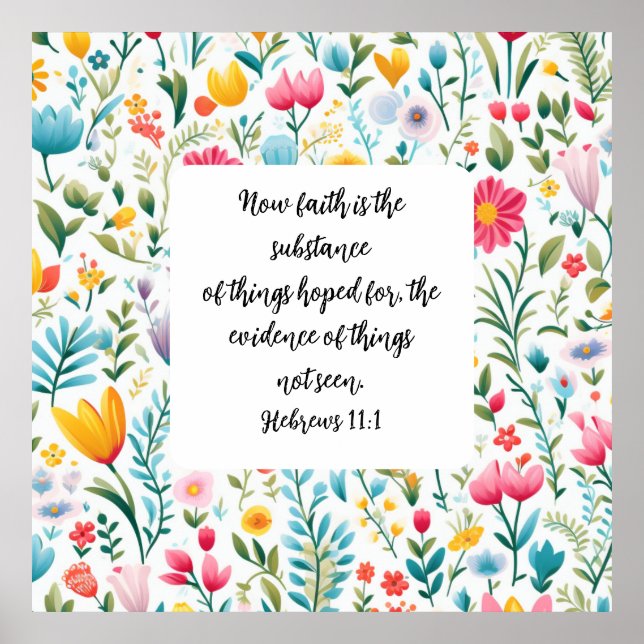 Hebrews 11:1 Poster (Framsidan)