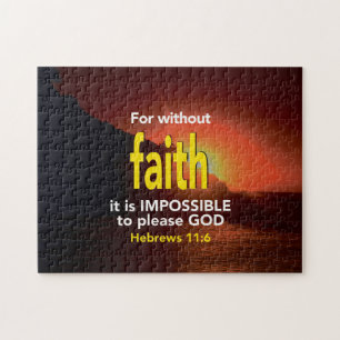 HEBREWS 11:6 utan troende kristen Pussel
