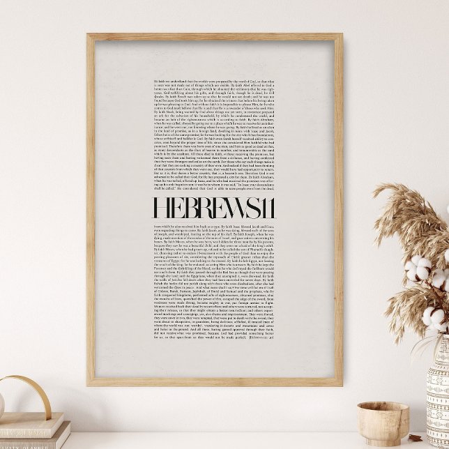Hebrews 11, Bible Verse, Modern Bible, Scripture  Poster (Skapare uppladdad)