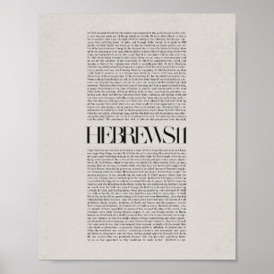 Hebrews 11 - Faith in Action Scripture Wall Art Poster