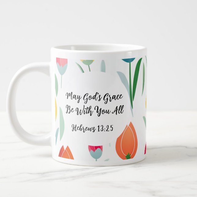 Hebrews 13:25 Coffee Mug Jumbo Mugg (Vänster)