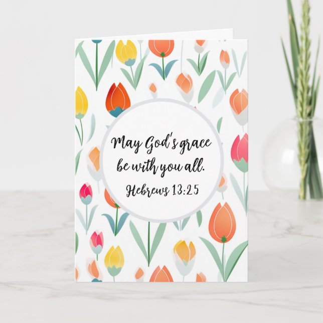 Hebrews 13:25 Greeting Card Kort (Framsida)