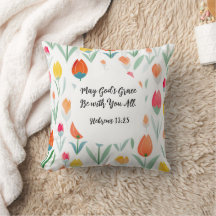 Hebrews 13:25 Throw Pillow