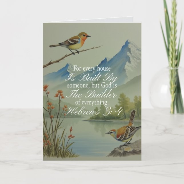 Hebrews 3:4 God the Builder Scripture | Christian  Kort (Framsida)