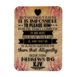 Hebrex 11:6 KJV Bible Verse Magnet