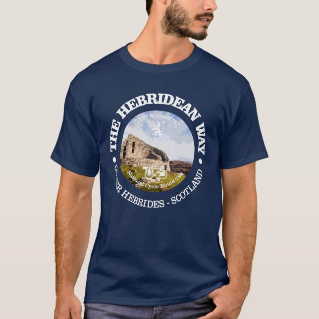 Hebridean Way (cykling c) T Shirt (Framsida)
