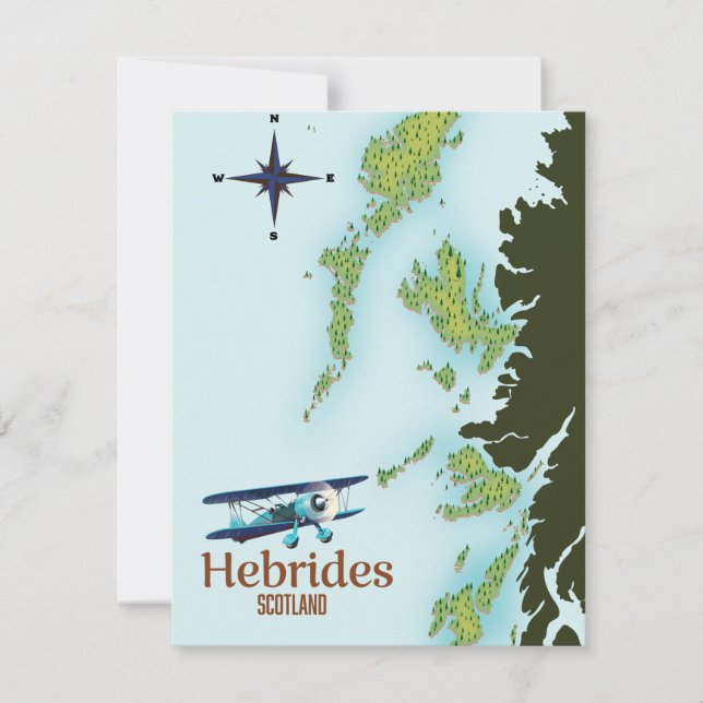 Hebrides Skottland reskarta. (Framsida)