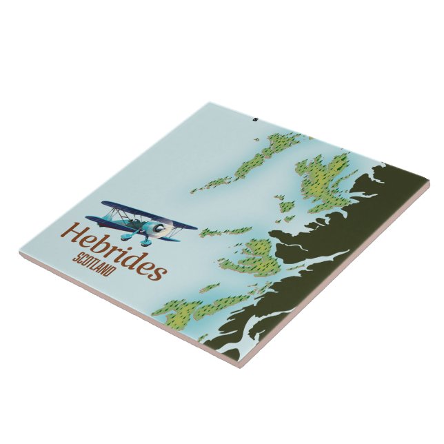 Hebrides Skottland reskarta. Kakelplatta (Sidan)