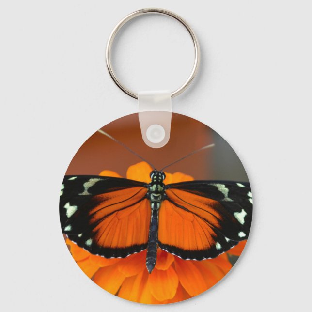 Hecale Longwing Butterfly Nyckelring (Framsida)