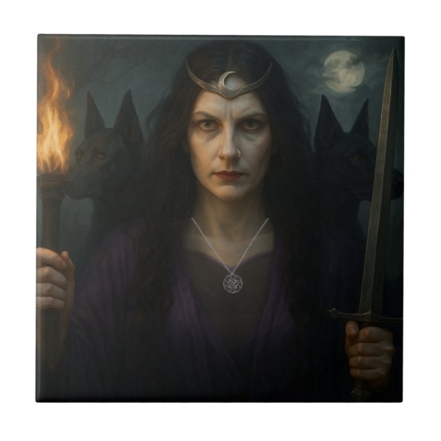 Hecate, Goddess gudinna Kakelplatta (Framsidan)