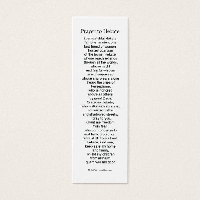 Hecate-Prayer-kort Litet Visitkort (Framsidan)