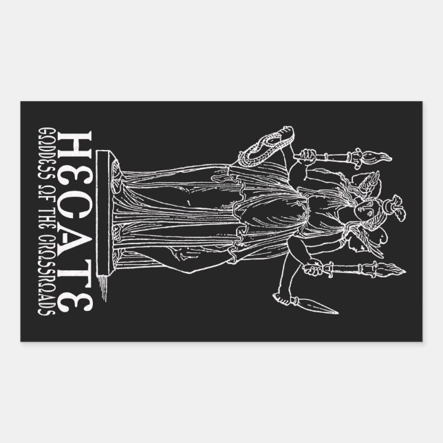 Hecate Rektangulärt Klistermärke (Framsida)