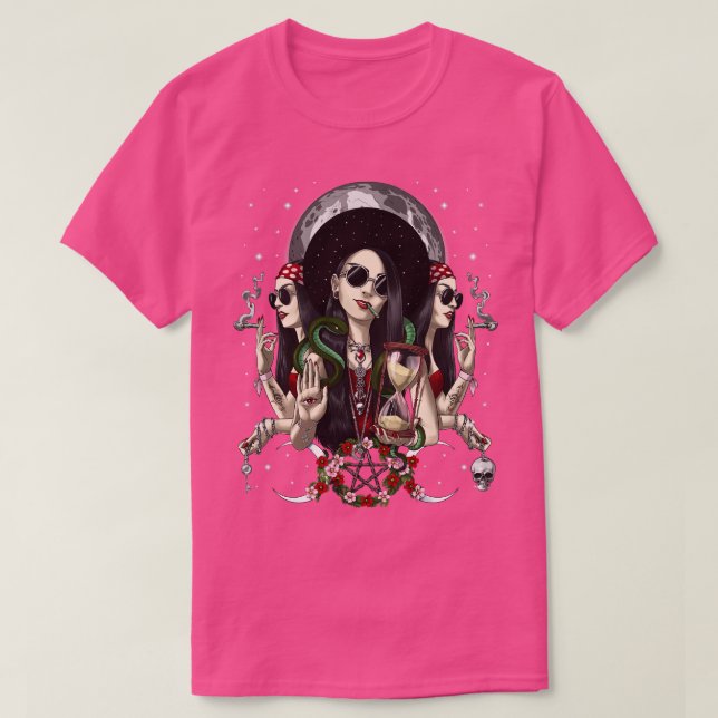 Hecate Triple Måne Goddess T Shirt (Design framsida)