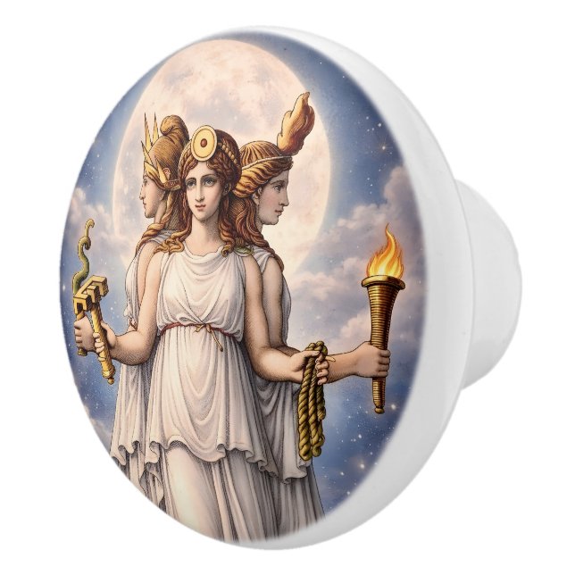 Hecate Trippel Gudinna Celestial Månkonst – myt Knopp (Höger)