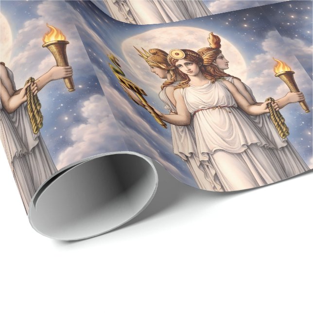 Hecate Trippel Gudinna Celestial Månkonst – myt Presentpapper (Rullad Hörn)