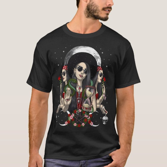 Hecate trippel mån gudinna t shirt (Framsida)