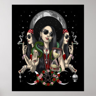 Hecate Tripple Måne Goddess Poster
