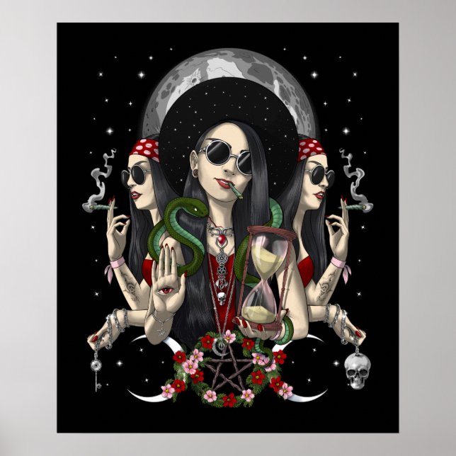 Hecate Tripple Måne Goddess Poster (Framsidan)