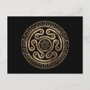 Hecate Wheel Black och Guld Vykort