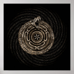 Hecate Wheel med ouroboros Poster