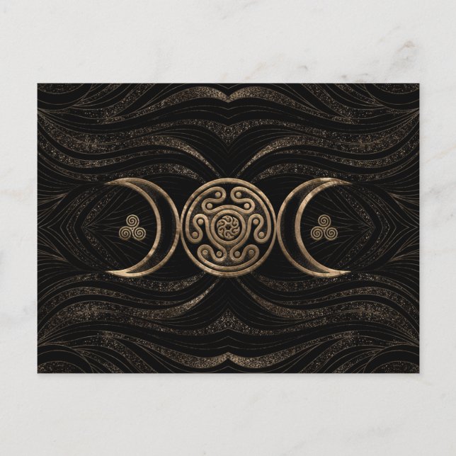 Hecate Wheel Triple Måne Vykort (Framsida)