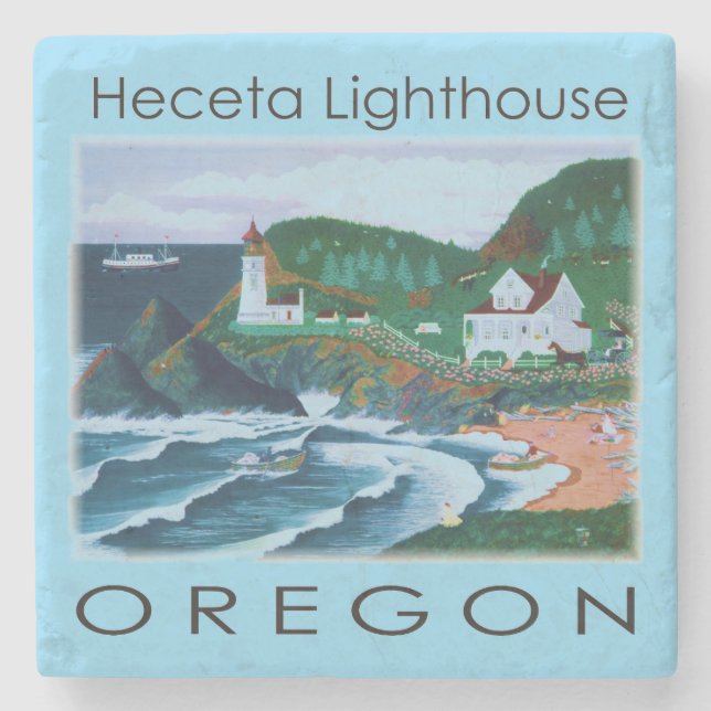Heceta fyr stenunderlägg (Framsidan)